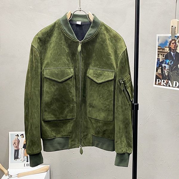 Free shipping Berluti suede military bomber replica ben53301
