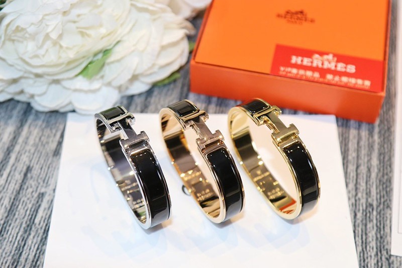 Hard to find Hermes ★ Clic H ★ Rose Gold Bracelet Fake Bangle erc81881