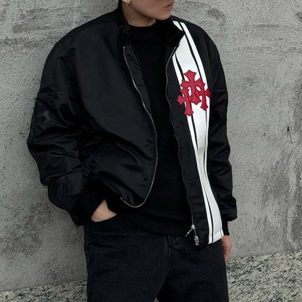 Free shipping CHROME HEARTS ARM CH PLUS RACING JACKET Kuc49261