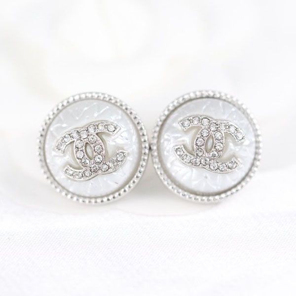 Popular Chanel Metal Gold Crystal CC Logo Earrings Fake shh54835 Popular Chanel Metal Gold Crystal CC Logo Earrings Fake shh54835