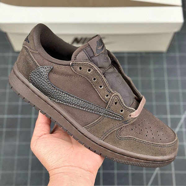 No.1 Popular Travis Scott Air Jordan 1 Low Velvet Brown DM7866-202