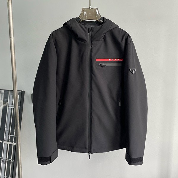 prada linea rossa light polyester padded jacket replica pux29729