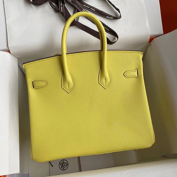 Immediate delivery Hermes Birkin 25 replica Jaunes Naples Togo handbag with gold hardware ere66895