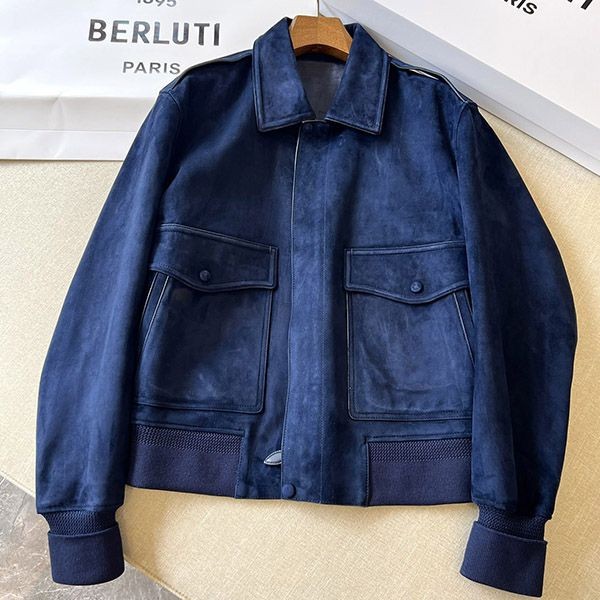 Very popular! Berluti suede military bomber replica bez72913