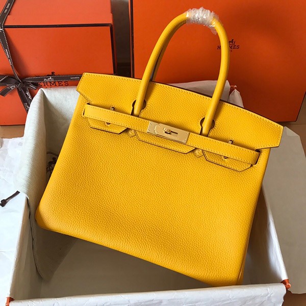 Hermes Birkin 25/30/35 Replica Jaune Doll Togo Handbag erw20686