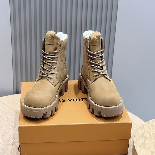 Louis Vuitton LV Checkered Line Ankle Boots Replica 1ADEY