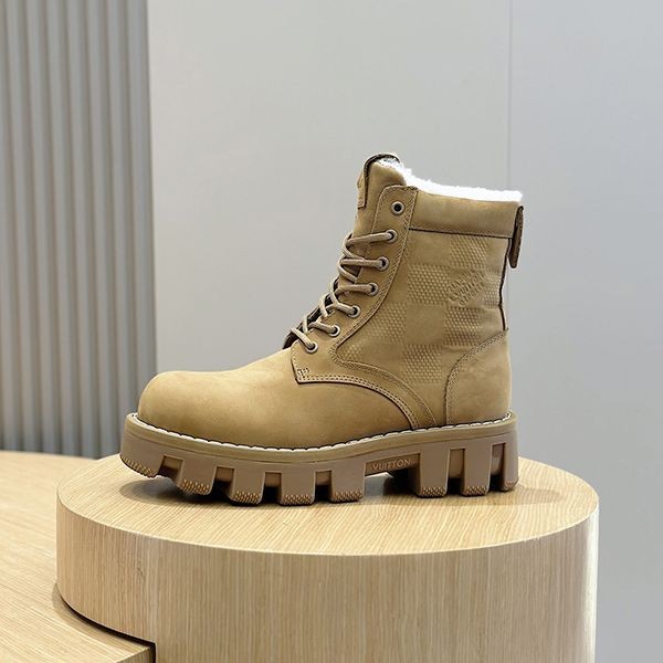 Louis Vuitton LV Checkered Line Ankle Boots Replica 1ADEY