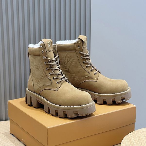 Louis Vuitton LV Checkered Line Ankle Boots Replica 1ADEY