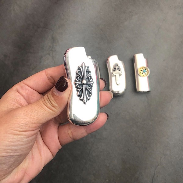 ★Super rare★Chrome Hearts★Floral Cross★Lighter case copy 1995 engraved Kui63047