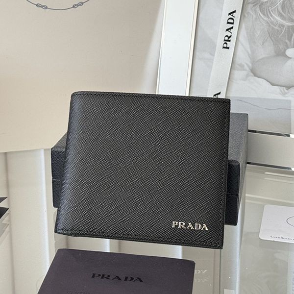 [Stylish and simple] Prada Saffiano leather wallet replica pul25459