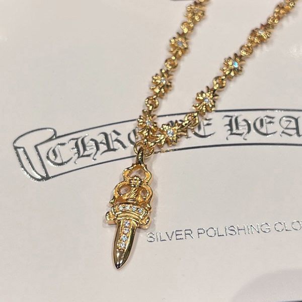 No.1 Popular Chrome Hearts Gold Fake Dagger Charm Kun23231