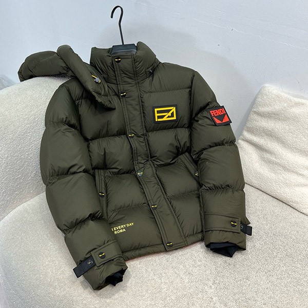 Fendi FF logo quilted down jacket replica fev65402 Fendi FF logo quilted down jacket replica fev65402