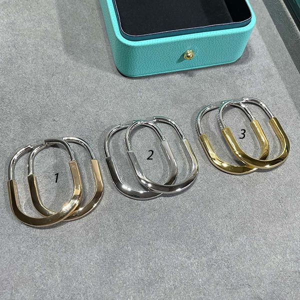 New design Tiffany Lock Hangul earrings with diamonds, imitation, 3 colors, Tio46356 New design Tiffany Lock Hangul earrings with diamonds, imitation, 3 colors, Tio46356