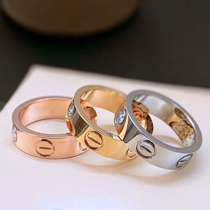 21-22AW Cartier replica LOVE ring, 3 diamonds, 3 colors kaj78724
