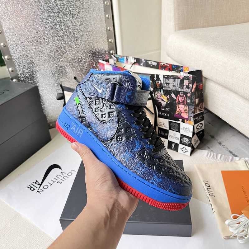 Not available in Japan Louis Vuitton Nike Replica Monogram Air Force 1 High Top Sneakers nax49652