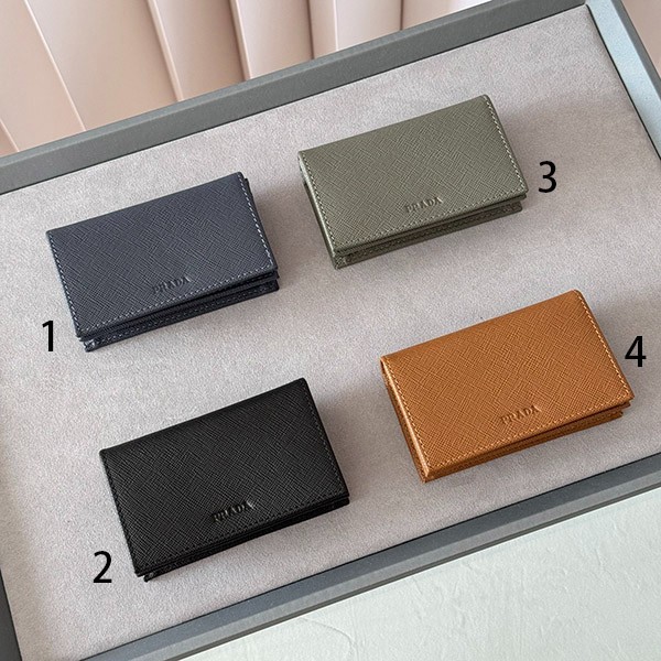 PRADA Replica ☆ Saffiano Card Holder Logo 4 Colors ☆ 2MC122 pui46525