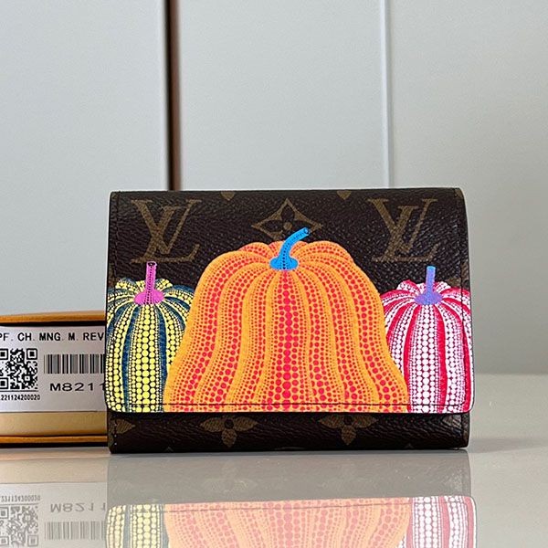 Very popular! Louis Vuitton x Yayoi Kusama folding wallet copy M82111 Very popular! Louis Vuitton x Yayoi Kusama folding wallet copy M82111