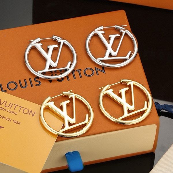 Louis Vuitton Earrings Replica Hoop Louise LV Metal M64288 M80136 Louis Vuitton Earrings Replica Hoop Louise LV Metal M64288 M80136