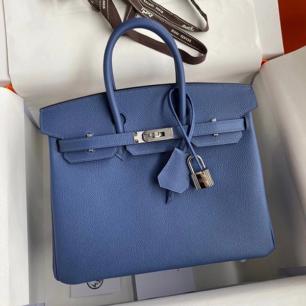 Hermes Birkin 25 Replica Blue Saphir Togo Handbag Silver Hardware erm85512 Hermes Birkin 25 Replica Blue Saphir Togo Handbag Silver Hardware erm85512