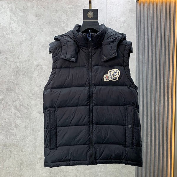 New on sale: Moncler replica hooded down vest in black mop54373