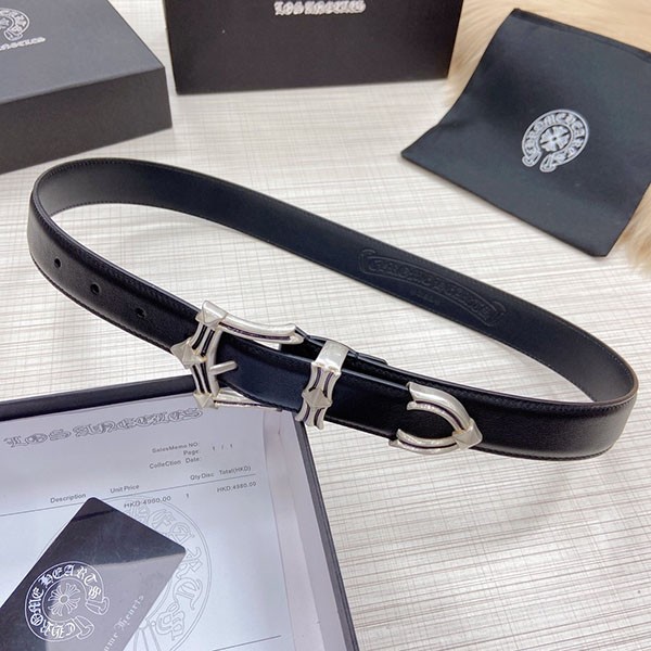 ☆Super popular☆Chrome Hearts replica◆Belt Black Kua48611