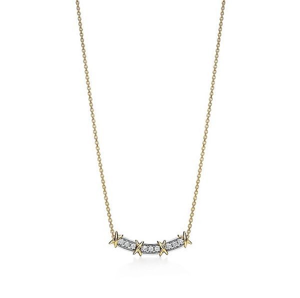 [25th year latest work] Tiffany 16 stone narrow pendant fake 74038050