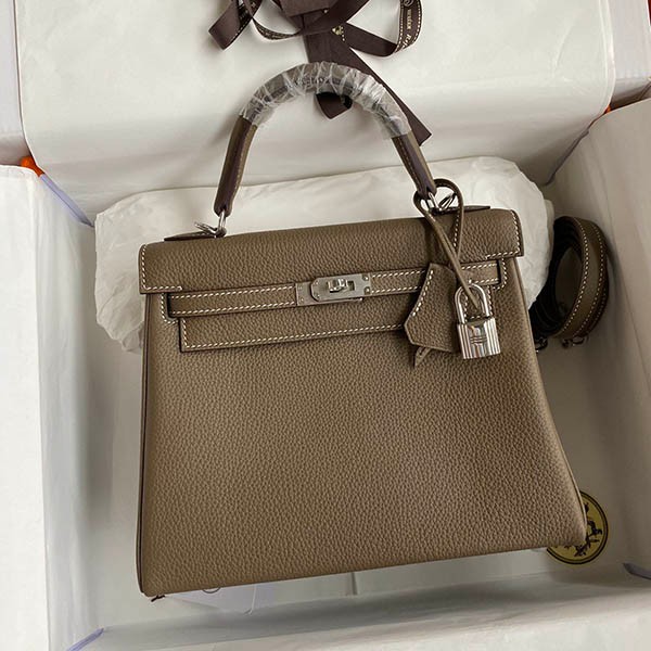 Free shipping Hermes fake Kelly 25cm inner stitching touch silver hardware erz48768 Free shipping Hermes fake Kelly 25cm inner stitching touch silver hardware erz48768