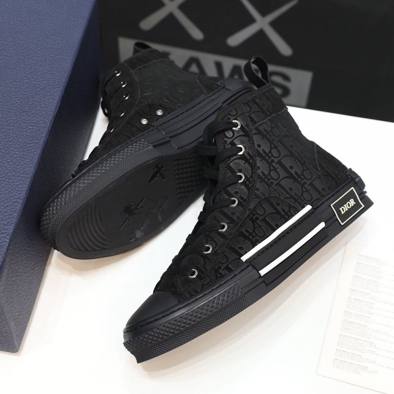 Hard to find 21AW new item * Dior B23 replica high top sneakers oblique black ded48037