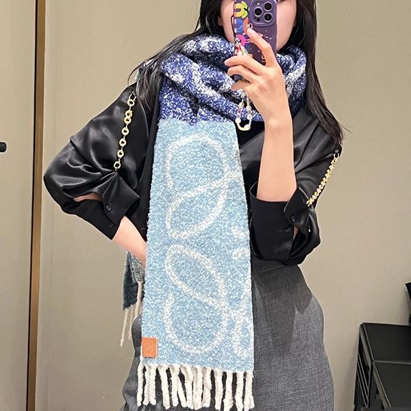 [New 2024AW] Loewe Anagram Scarf Replica Alpaca & Wool F811257X79