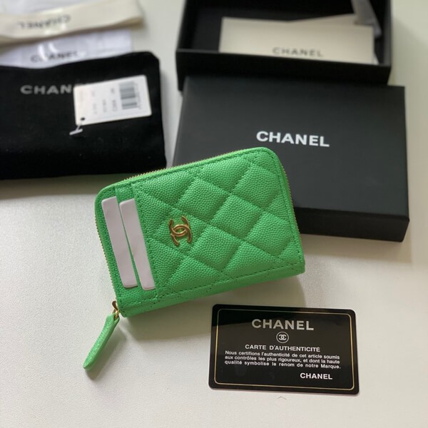 [Free Shipping] Chanel Caviar Skin Card Case Replica shc17344