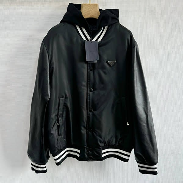 Stylish Prada Replica Oversized Re-Nylon Bomber Jacket puz50703 Stylish Prada Replica Oversized Re-Nylon Bomber Jacket puz50703