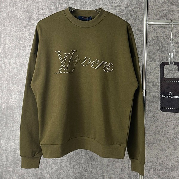 Very popular! Louis Vuitton Cotton Signature Crewneck Replica vuh78319