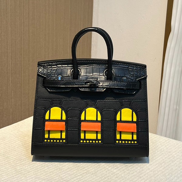 ★Black hardware! Hermes Birkin replica 20cm Veau Madame x Alligator Matte x Swift ★Black hardware! Hermes Birkin replica 20cm Veau Madame x Alligator Matte x Swift