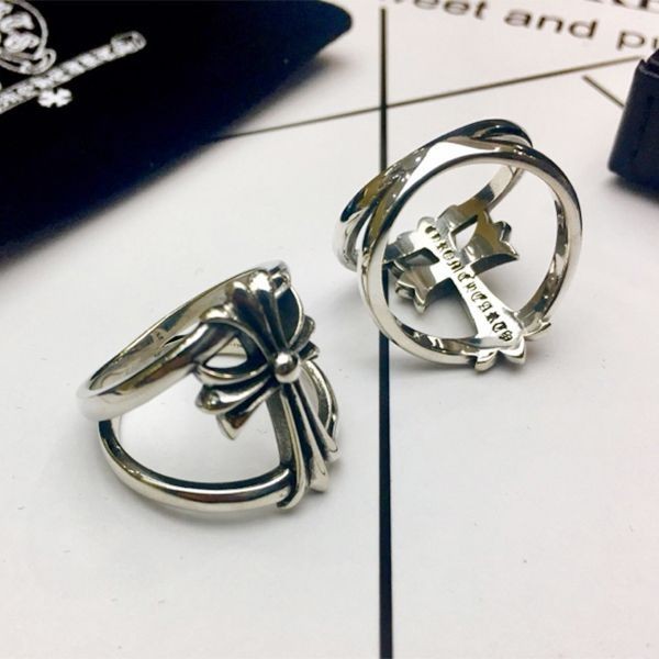 Free shipping CHROME HEARTS [CH Cross/Infinity Cross Ring] SILVER Kup85712