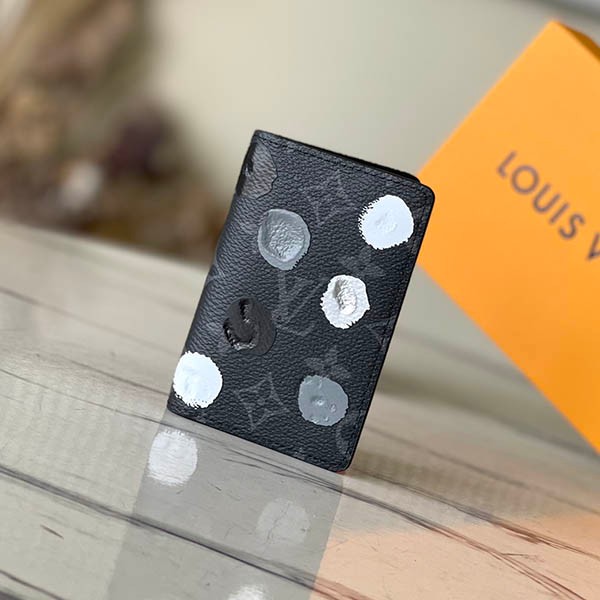 Immediate domestic delivery [Louis Vuitton] LV x Yayoi Kusama fake card case, easy to use M81928