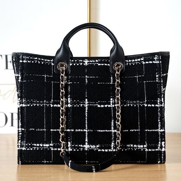 Attention ★ Chanel Deauville Tote Bag 38mm Replica shb55406