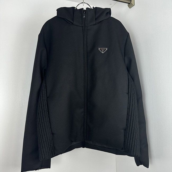 ★Popular in Japan! Prada Logo Wool Hooded Zip-up Blouson Fake pux18031 ★Popular in Japan! Prada Logo Wool Hooded Zip-up Blouson Fake pux18031