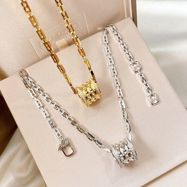 Very popular: fake Bulgari necklace B.zero1 yellow gold/silver Buw18584