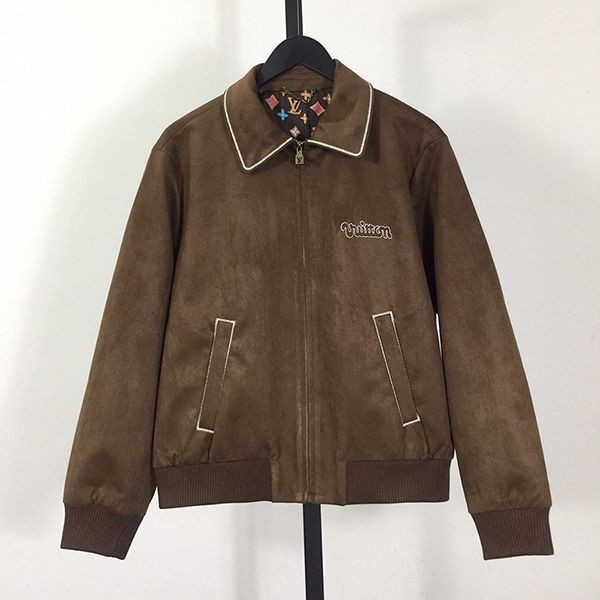 Limited quantity! Louis Vuitton leather jacket replica brown vup19101 Limited quantity! Louis Vuitton leather jacket replica brown vup19101