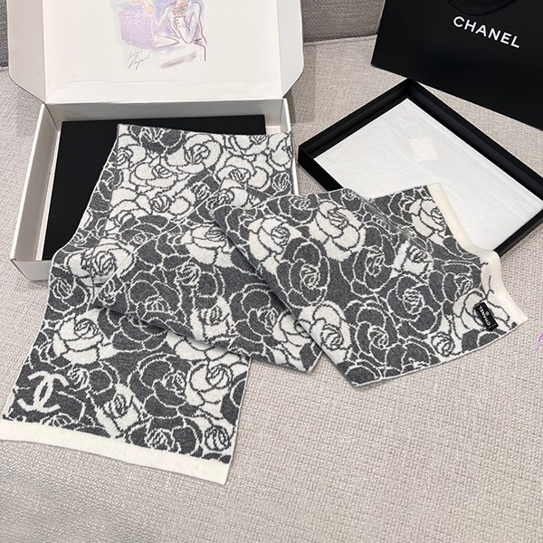 ★Safe shipping with tracking Chanel Camellia Cashmere Scarf Parody shu52238 ★Safe shipping with tracking Chanel Camellia Cashmere Scarf Parody shu52238