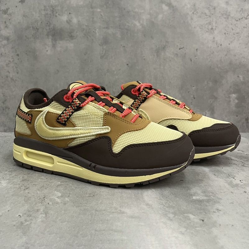 [Immediate Delivery] Travis Scott Replica x Nike Air Max 1 "Cactus Jack" Baroque Brown DO9392200
