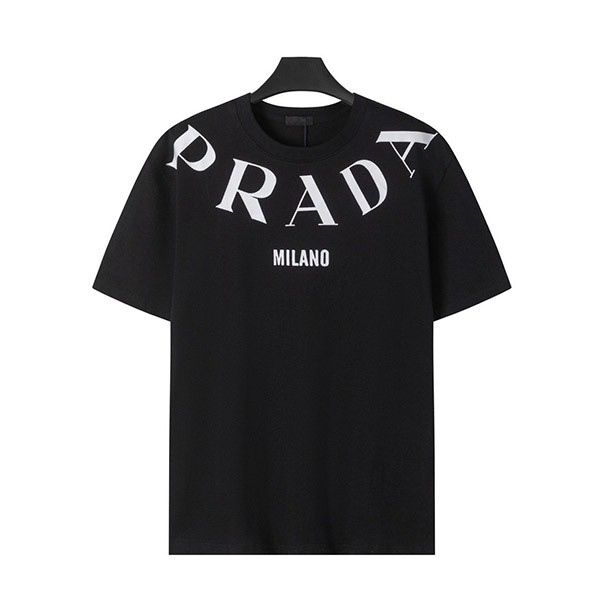 Prada logo print T-shirt replica puq12513 Prada logo print T-shirt replica puq12513