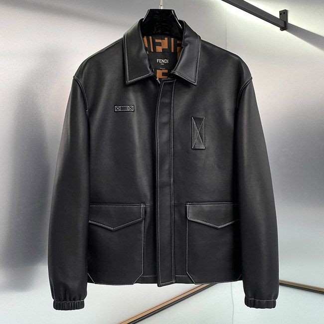 Fendi Leather Jacket Replica feh74930 Fendi Leather Jacket Replica feh74930