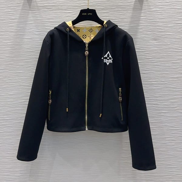 New design Louis Vuitton gradient hoodie replica jacket top and bottom set vuc27550