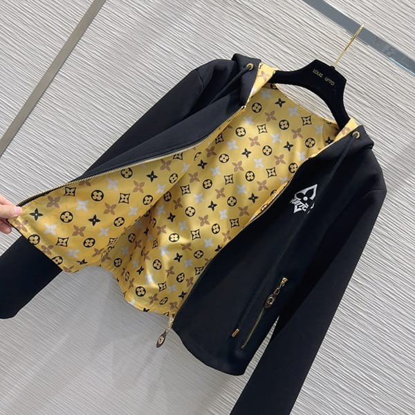 New design Louis Vuitton gradient hoodie replica jacket top and bottom set vuc27550
