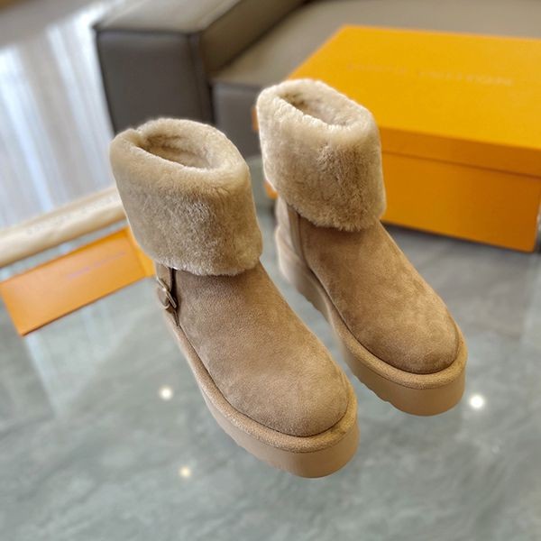 Louis Vuitton Warm Fluffy Boots Ankle Boots Replica 1AC79E Louis Vuitton Warm Fluffy Boots Ankle Boots Replica 1AC79E
