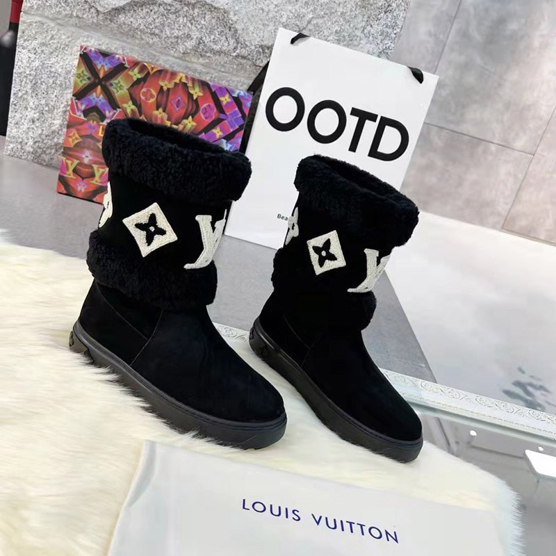 New Spring Items Louis Vuitton Replica Snowdrop Line Ankle Boots vuu20467
