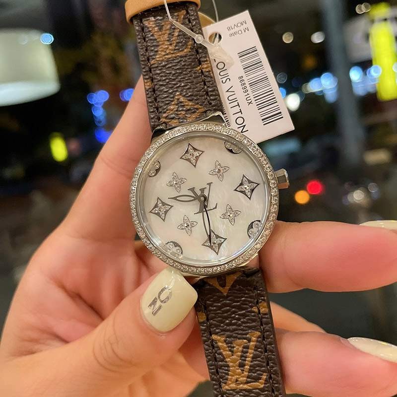 Very popular! Louis Vuitton watch Tambour Bijou fake lug diamond ladies 39mm vud72346 Very popular! Louis Vuitton watch Tambour Bijou fake lug diamond ladies 39mm vud72346