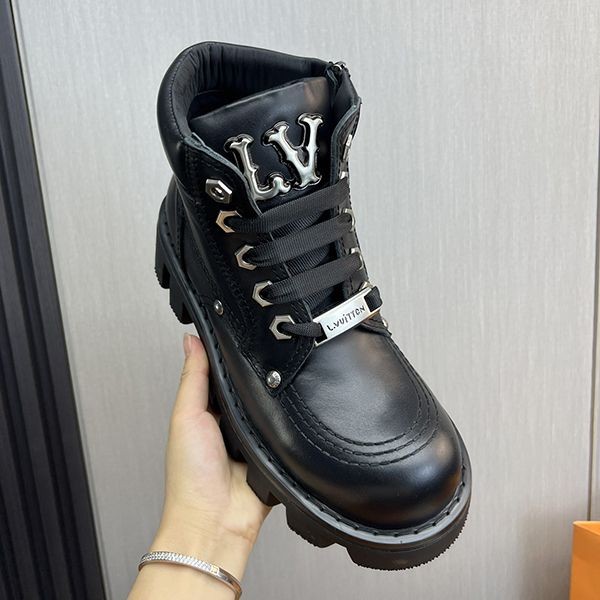 [Overseas exclusive] Louis Vuitton LV Checker Combat Boots Replica ★ 1ACNEY
