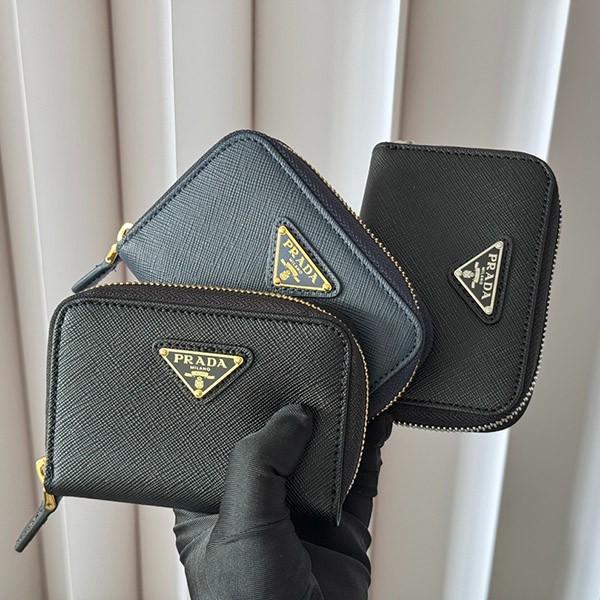Prada Vitello Move Coin Case Replica Triangle Logo 3 Colors Grade N Recommended puu51695